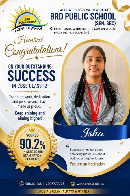 Isha – Class XII Topper
